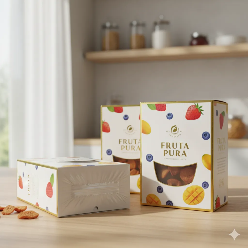 Fotografía de unas Cajas plegadizas con respaldos con termosellante de Artes Gráficas Carnevali